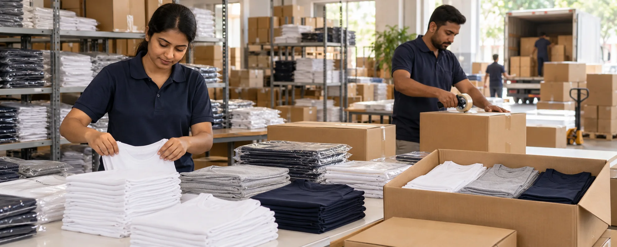Innerwear orders prepared for wholesale dispatch